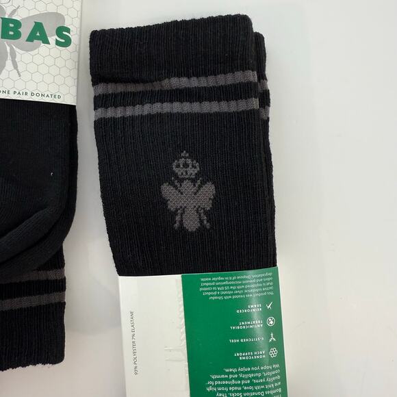 Bombas Socks Mid-Weight Crew Size XL Black (4 Pairs) - Picture 4 of 4